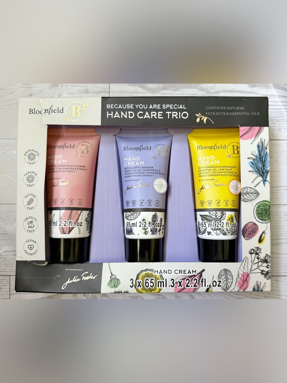 Bloomfield Because You Are Special Hand Care Trio Set of 3 Hand Creams NEW NIB